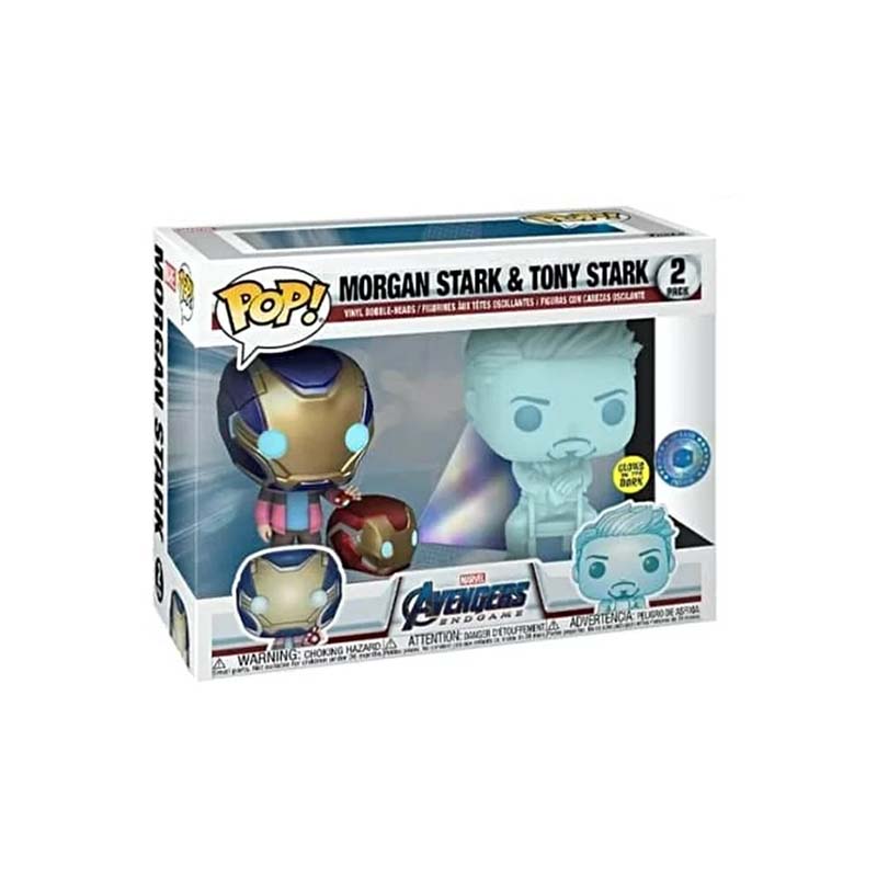 Funko POP! Morgan Stark & Tony Stark 2-pack GITD PIAB Exclusive