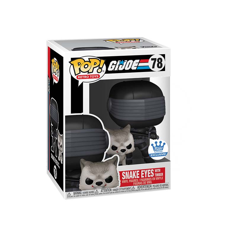 Funko POP! GI Joe Snake Eyes w/ Timber Wolf Funko Shop Exclusive