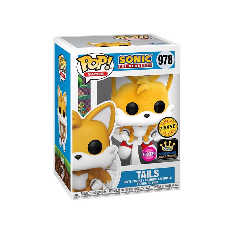 Funko POP! Sonic the Hedgehog Tails Flying Flocked (Chase) Specialty Series