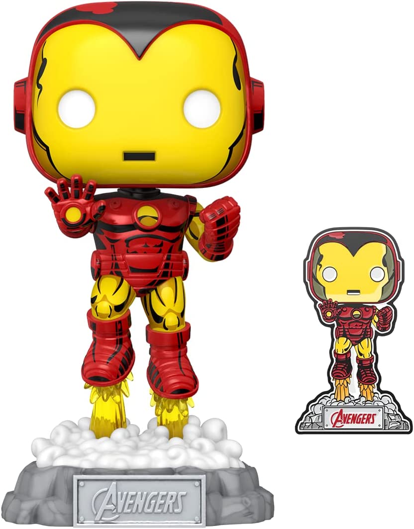 Funko POP! Marvel Comics Avengers 60th - Iron Man with Pin Special Edition  Exclusive