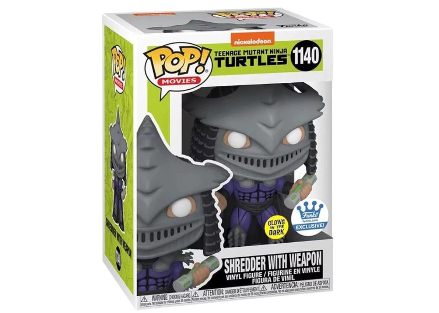 Funko POP! TMNT Shredder with Weapon GITD Funko Shop Exclusive - NOT MINT
