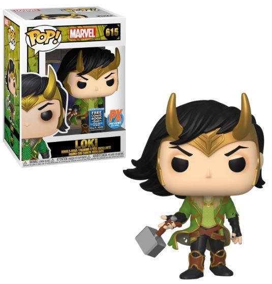 Funko POP! Marvel Loki (Holding Mjolnir) PX Previews Exclusive - NOT MINT