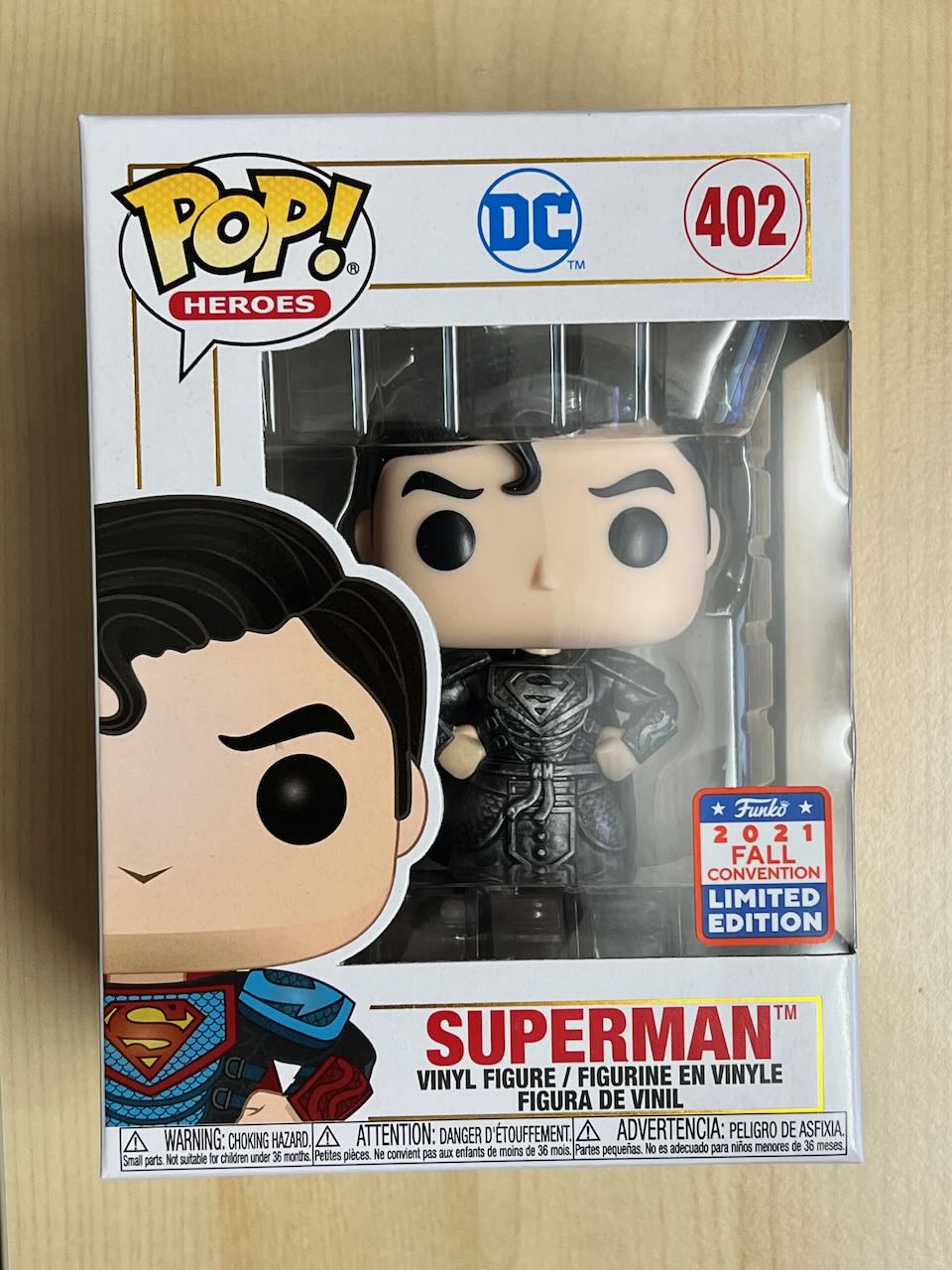 Funko POP! Imperial Palace Superman (Metallic Black Armor) 2021 Fall Convention China Exclusive