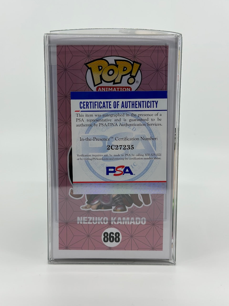 Funko POP! Demon Slayer Nezuko Kamado (Metallic) 2022 LACC Exclusive Abby Trott Signed & Quote with PSA COA