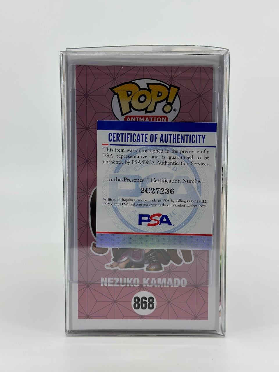 Funko POP! Demon Slayer Nezuko Kamado (Metallic) 2022 LACC Exclusive Abby Trott Signed & Quote with PSA COA