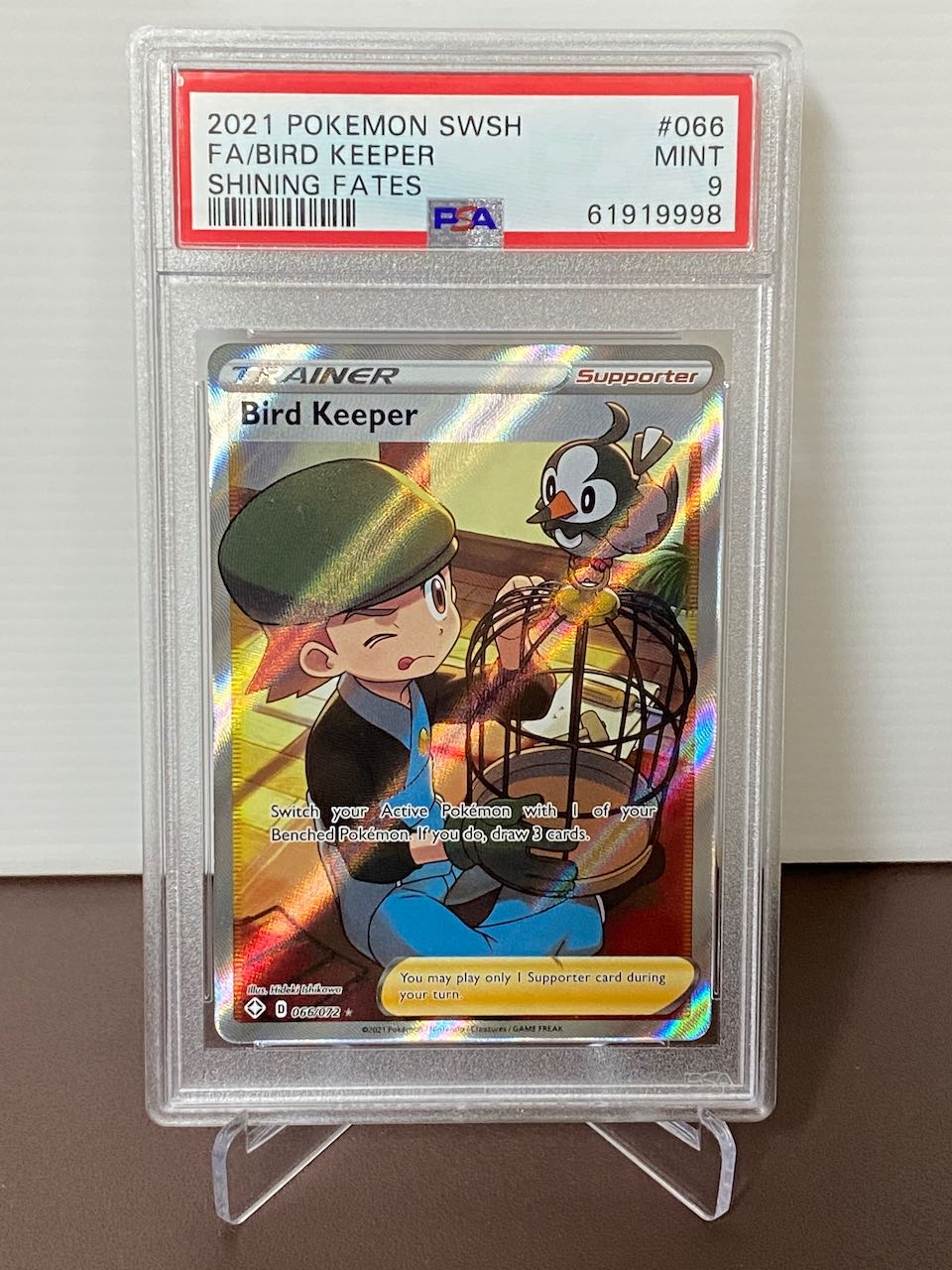 Pokemon Shining Fates Bird Keeper 066/072 Full Art PSA 9 – Lugo Collectibles