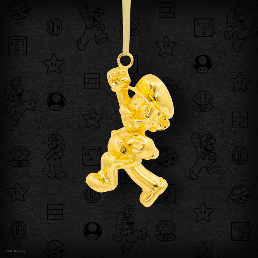 Popminded Super Mario Gold Mario Hallmark Ornament LE2000