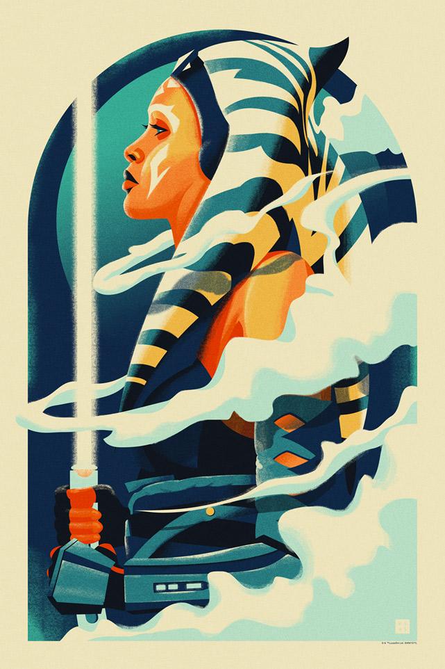 Darkink Star Wars The Mandalorian THE JEDI Ahsoka Tano Art Print Poster Danny Haas LE 395