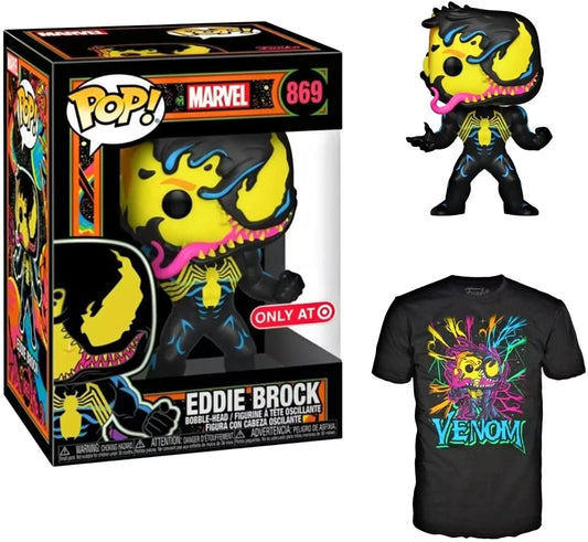Funko POP! Collector's Box: Venom - Eddie Brock POP! & Tee (Blacklight) Target Exclusive