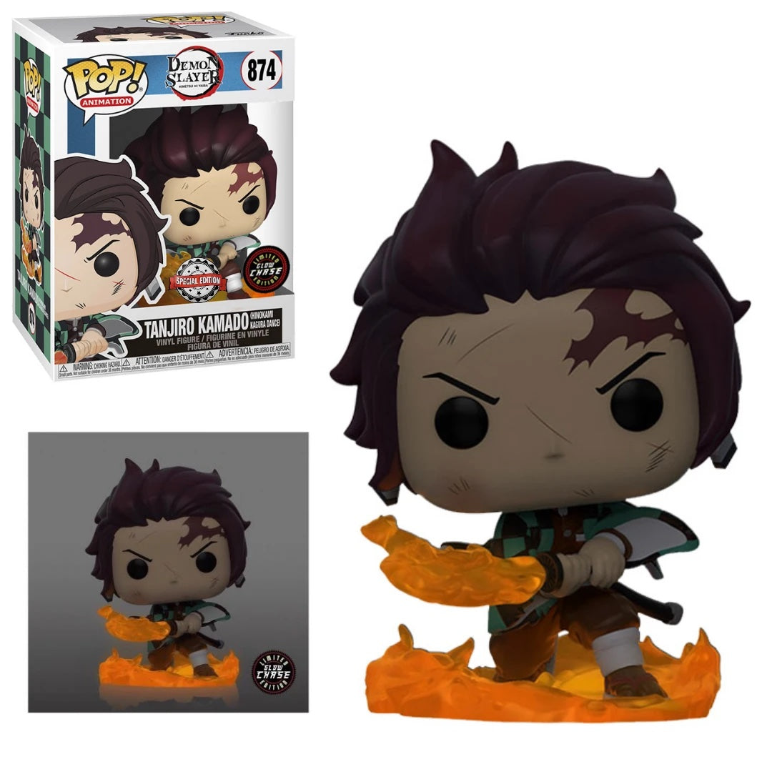 Funko Pop Chase Demon Slayer - Tanjiro Kamado (exclusive Glows In