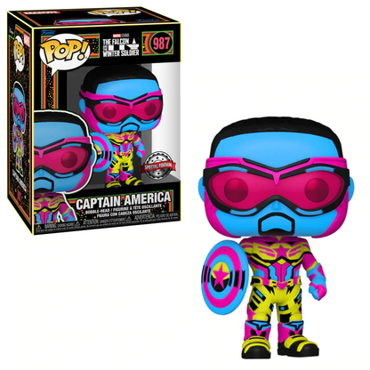 Funko POP! Marvel Falcon Winter Soldier - Captain America Black Light Exclusive